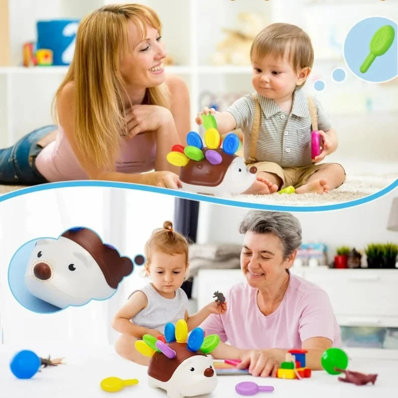 Sensory Hedgehog Toy Montessori Fine Motor Learning Activity