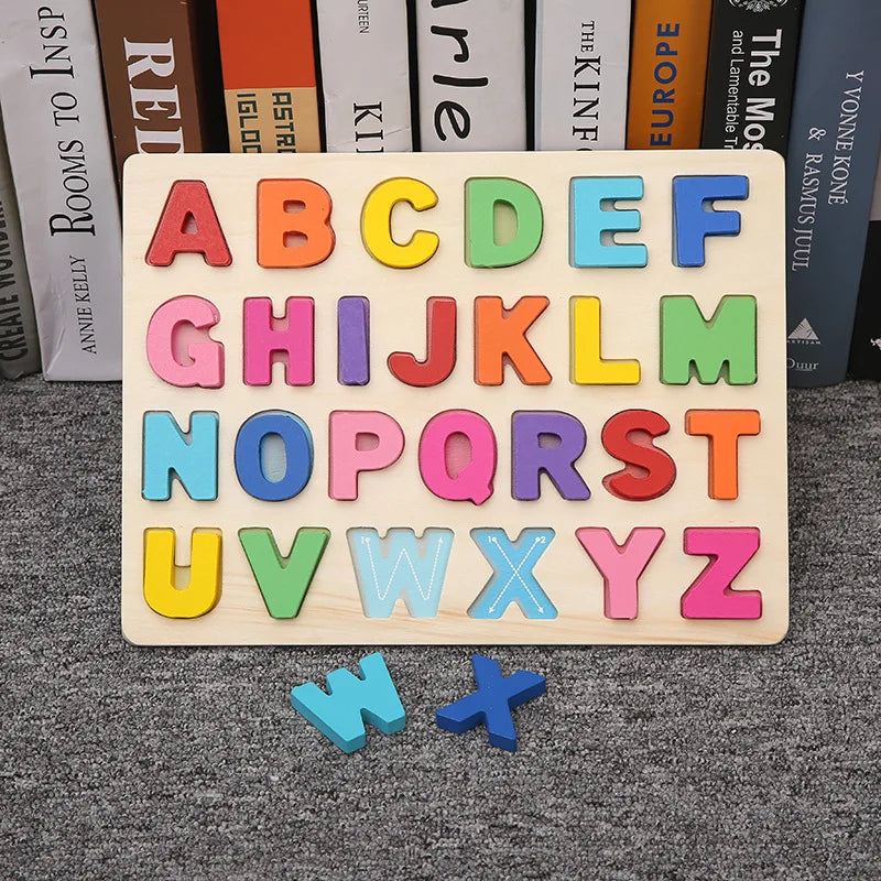 Wooden Alphabet Number Puzzle