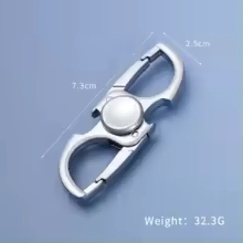Metal Fidget Spinner Fingertip Toy Keychain EDC Tool Gift