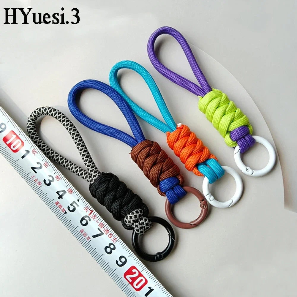 Braided Lanyard Keychain – Colorful Paracord Wrist Strap