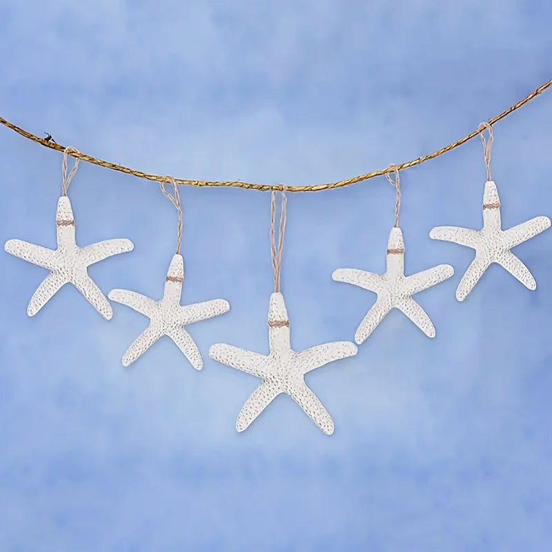 Resin Starfish Decorations, 20pcs Coastal Craft Decor for Parties