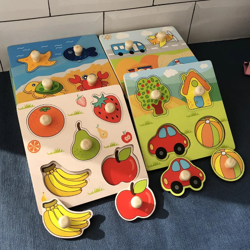 Montessori Wooden Toys – Educational Learning Puzzle for Kids