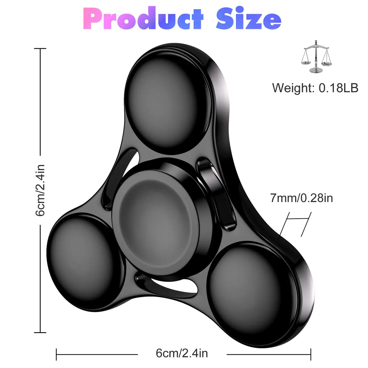 Metal Fidget Spinner Rainbow UFO Handheld Desk Toy