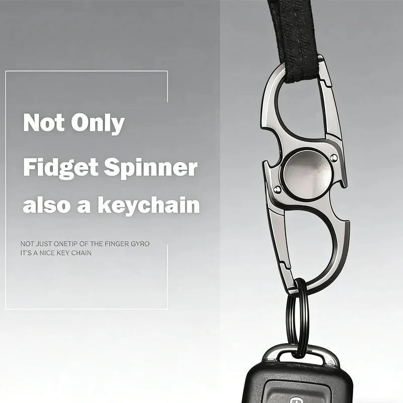 Metal Fidget Spinner Fingertip Toy Keychain EDC Tool Gift