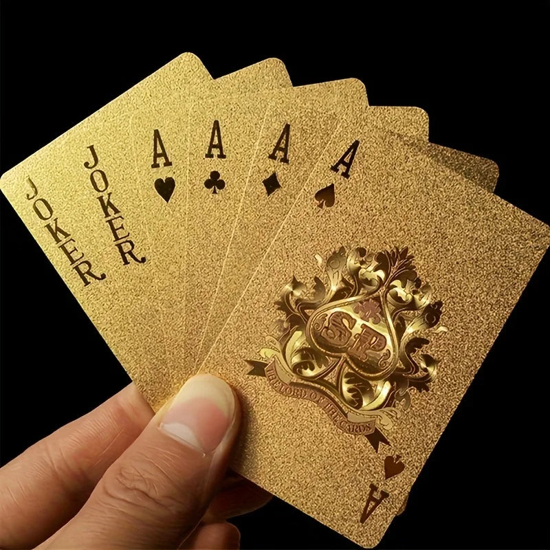Waterproof Playing Cards – Black Gold Deck for Games & Gifting