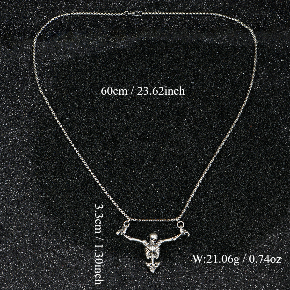 Skull Necklace Punk Halloween Pendant for Men
