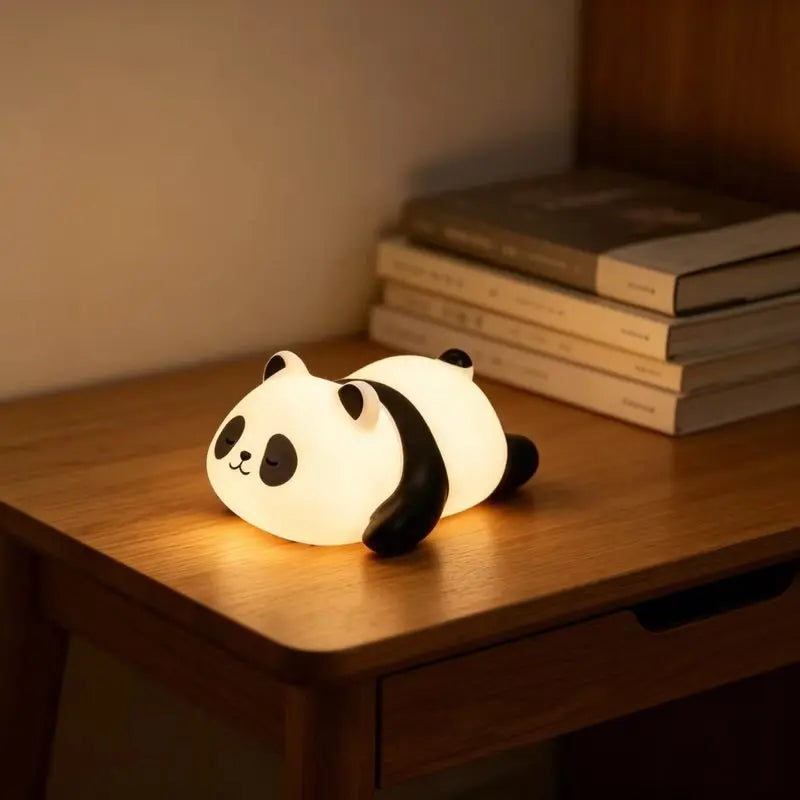 Panda Night Light Soft Ambient Bedroom Lamp