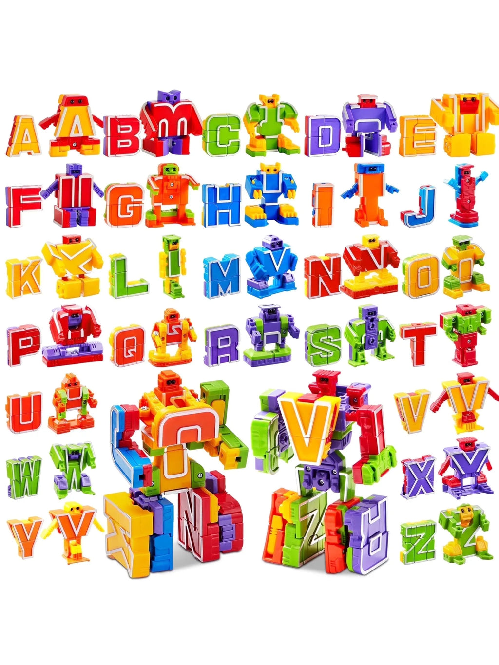Alphabet Robot Toy 26-Piece ABC Transforming STEM Learning Set
