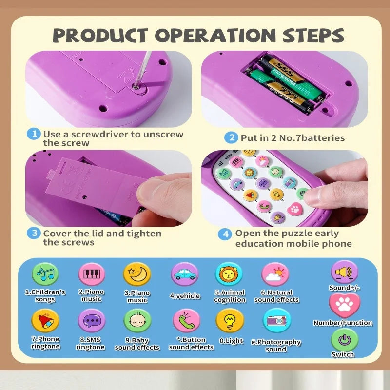 Toy Phone for Kids – Musical Educational Learning Phone