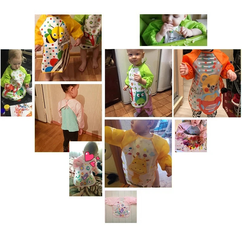 Waterproof Baby Bib Long Sleeve