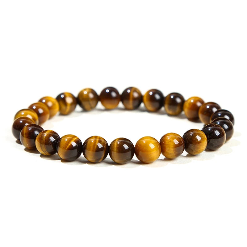 Natural Stone Bead Bracelet – Crystal & Agate Jewelry