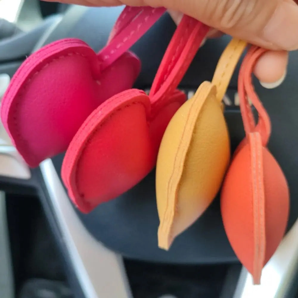 Heart Keychain PU Leather Car Keyring