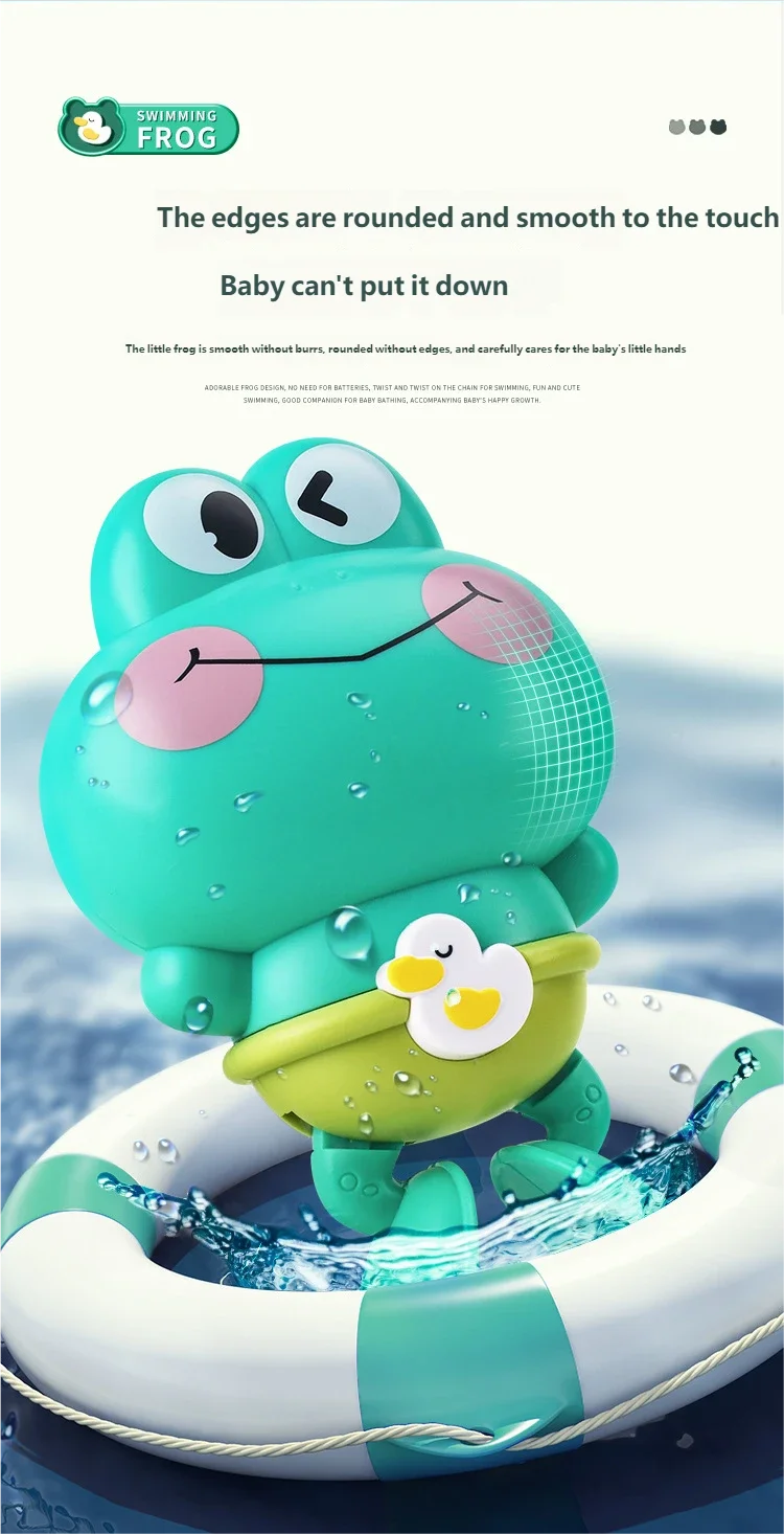 Clockwork Frog Bath Toy – Floating Toy for Kids & Toddlers