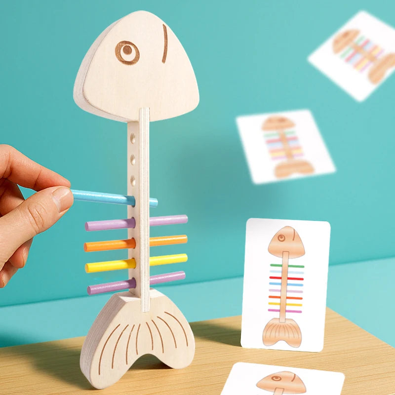 Color Matching Balance Toy – Montessori Wooden Learning Game for Kids