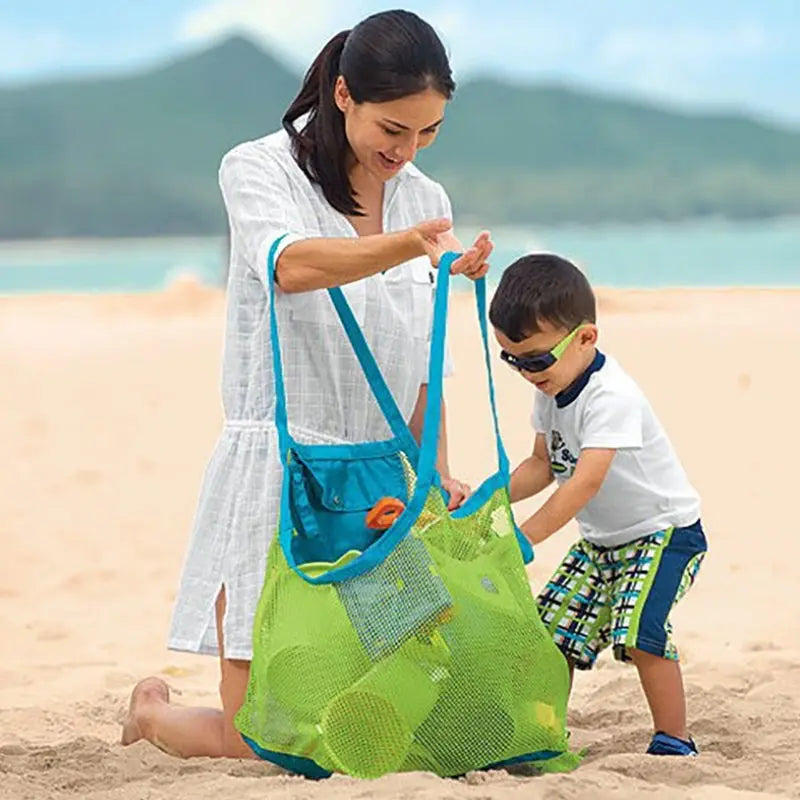 Bath Toy Storage Bag – Mesh Baby Toy Organizer with Suction Cups