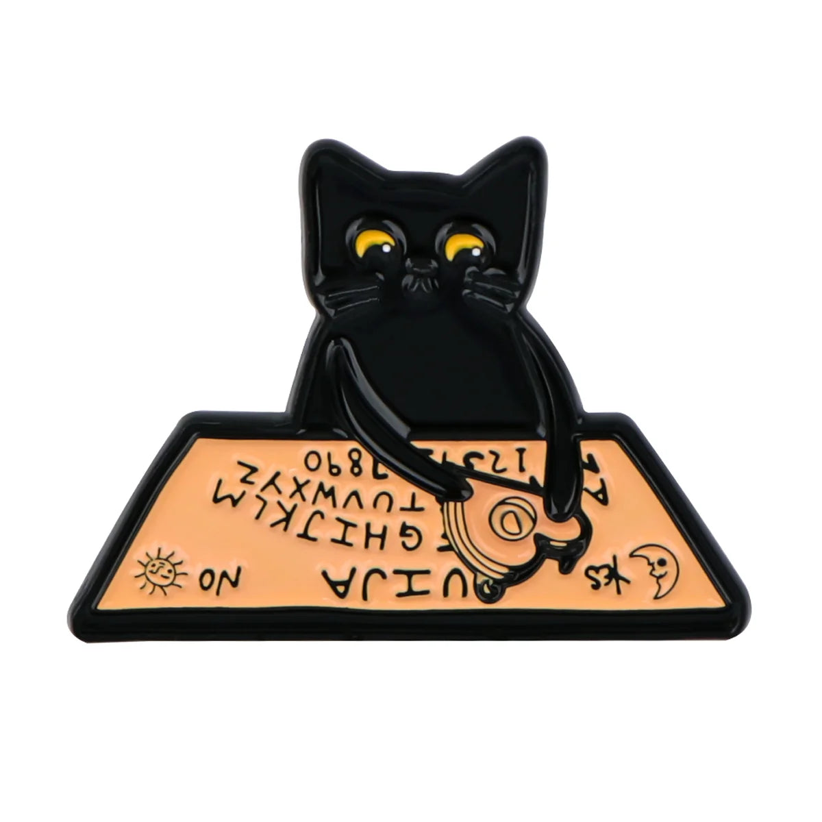 Black Cat Enamel Pin – Cute Animal Lapel Brooch
