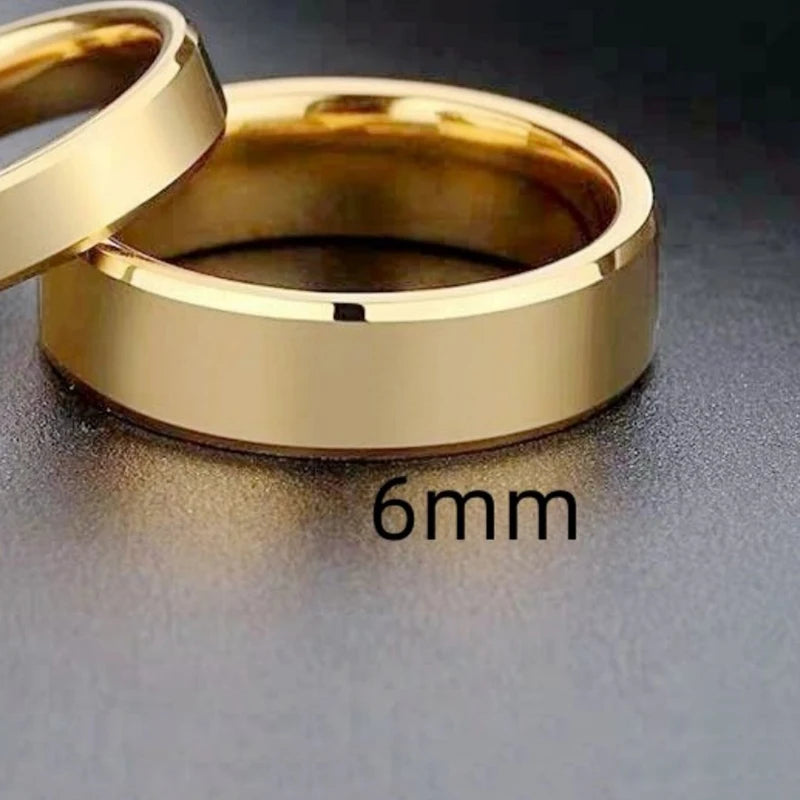 Stainless Steel Couple Rings – 4mm & 6mm Matching Bands