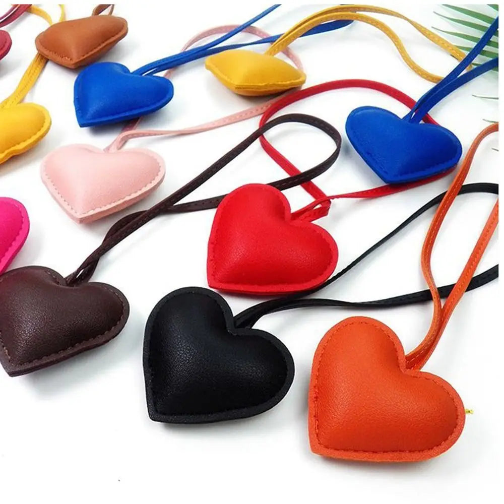 Heart Keychain PU Leather Car Keyring