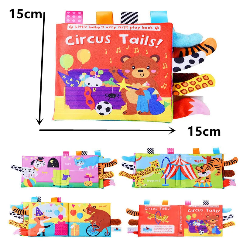 Baby Sensory Cloth Book Montessori Animal Activity Toy