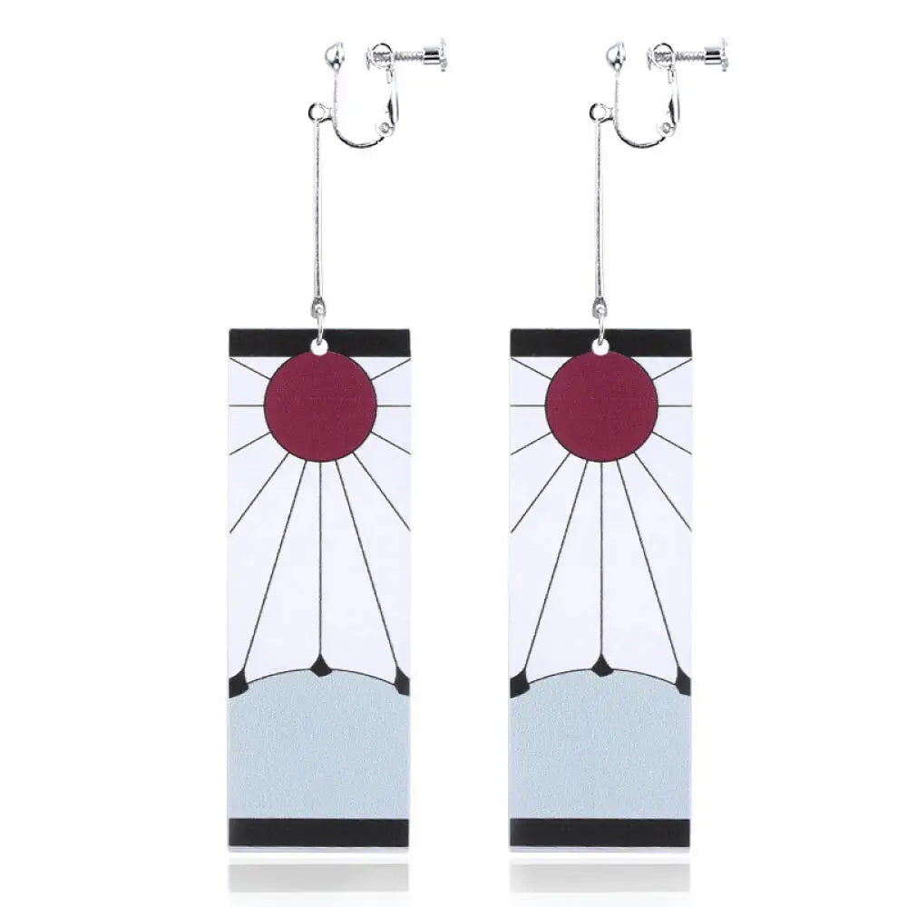 Pink Acrylic Drop Earrings – Japanese-Inspired Cosplay Jewelry for Women