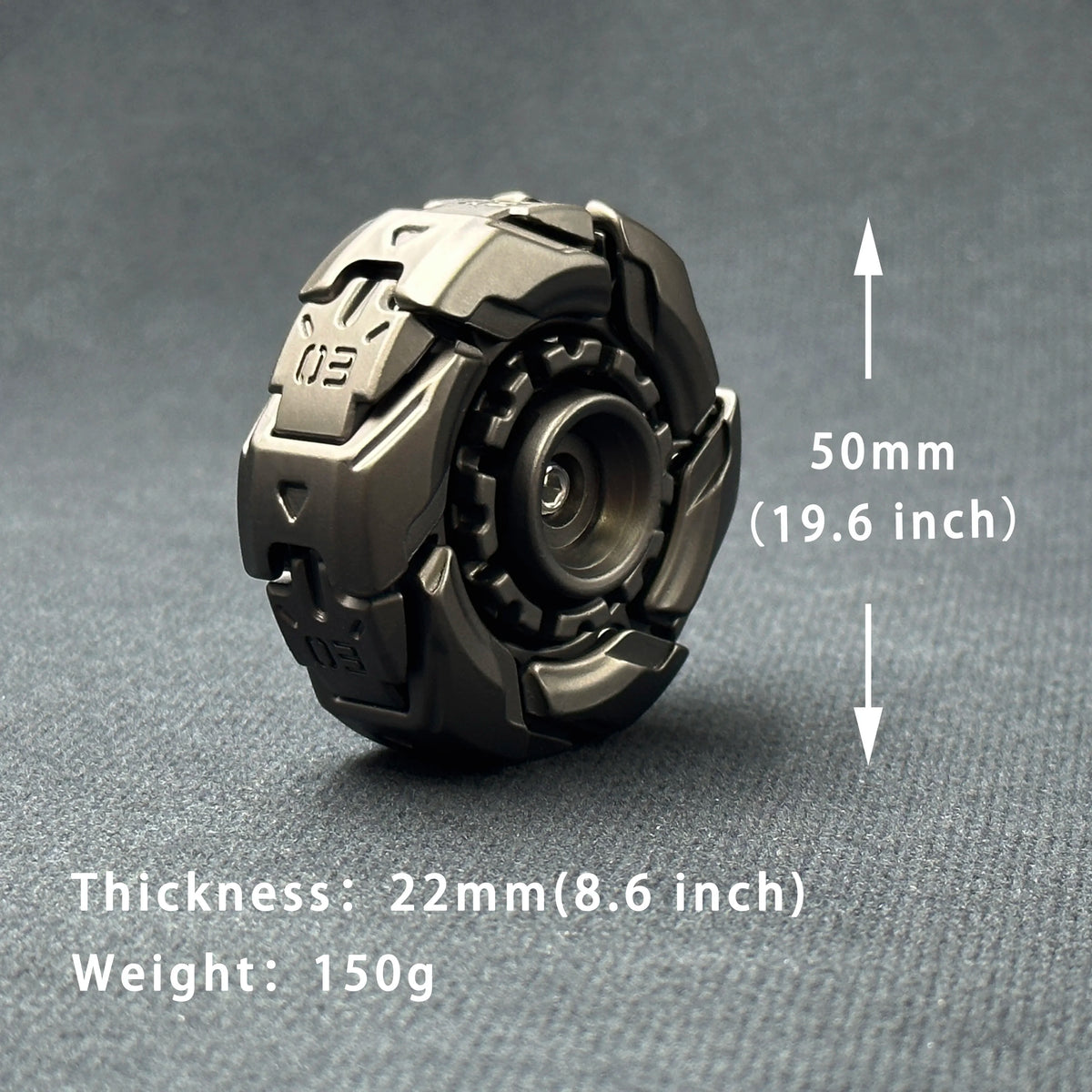 Metal Fidget Slider, EDC Spinning Top Stress Relief Toy for Adults