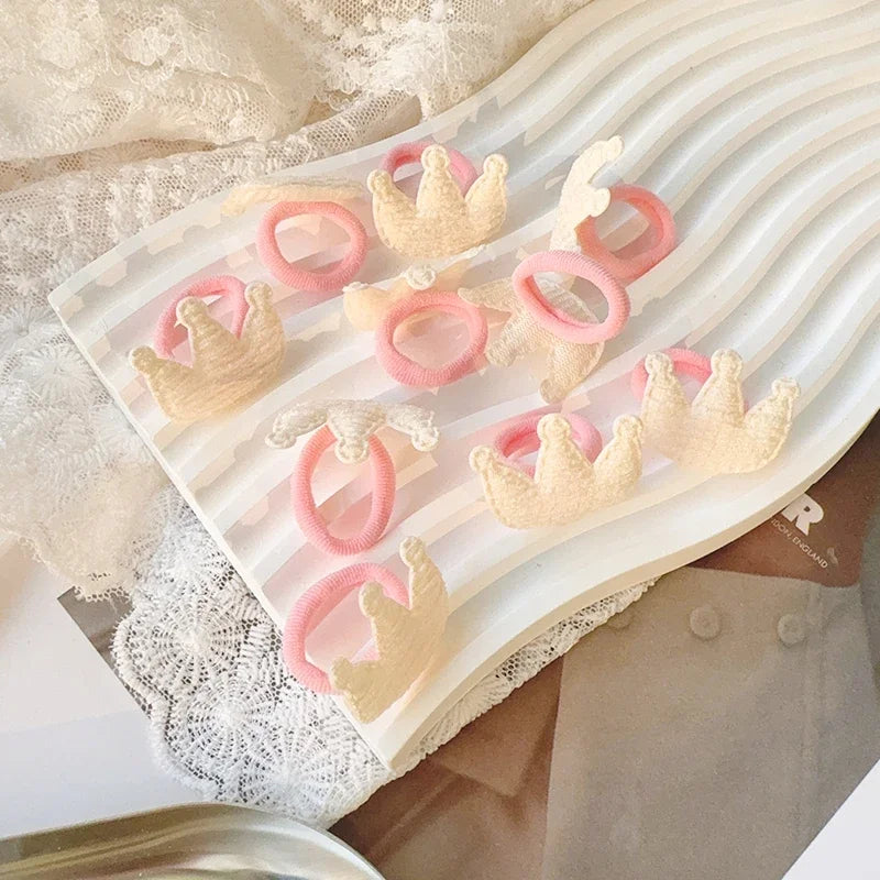 10/30Pcs Children Hairbands No Harm Hair Cartoon Towel Rope Ponytail Holder Kids Mini Rubber Band Headwear Girls Halloween Gift