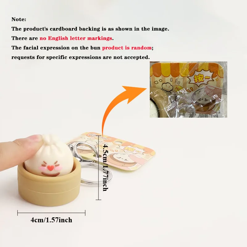 Bao Bun Squeeze Keychain