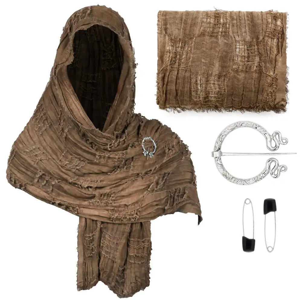 Medieval Hooded Cloak – Renaissance Halloween Costume Scarf