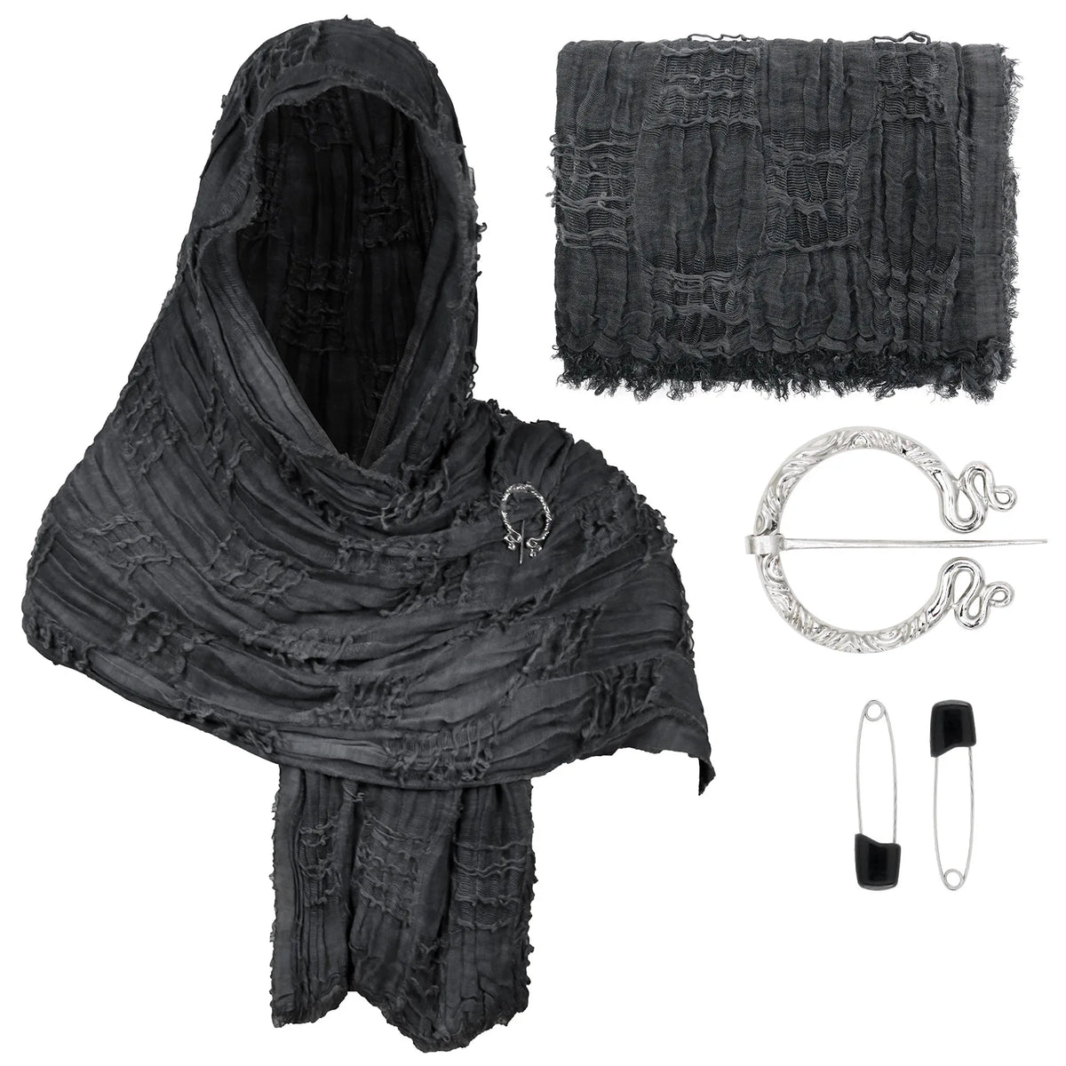 Medieval Hooded Cloak – Renaissance Halloween Costume Scarf