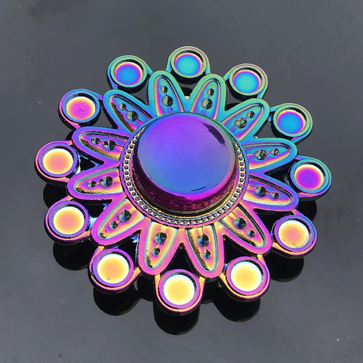 Rainbow Fidget Spinner Colorful Finger Spinning Toy