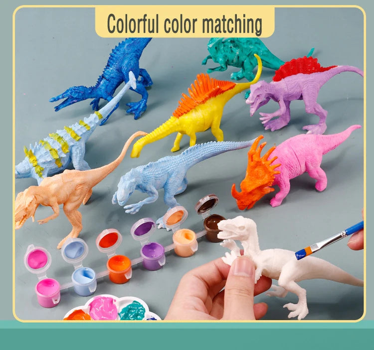 Dinosaur Painting Kit – DIY Dinosaur Art Set with Paints for Kids