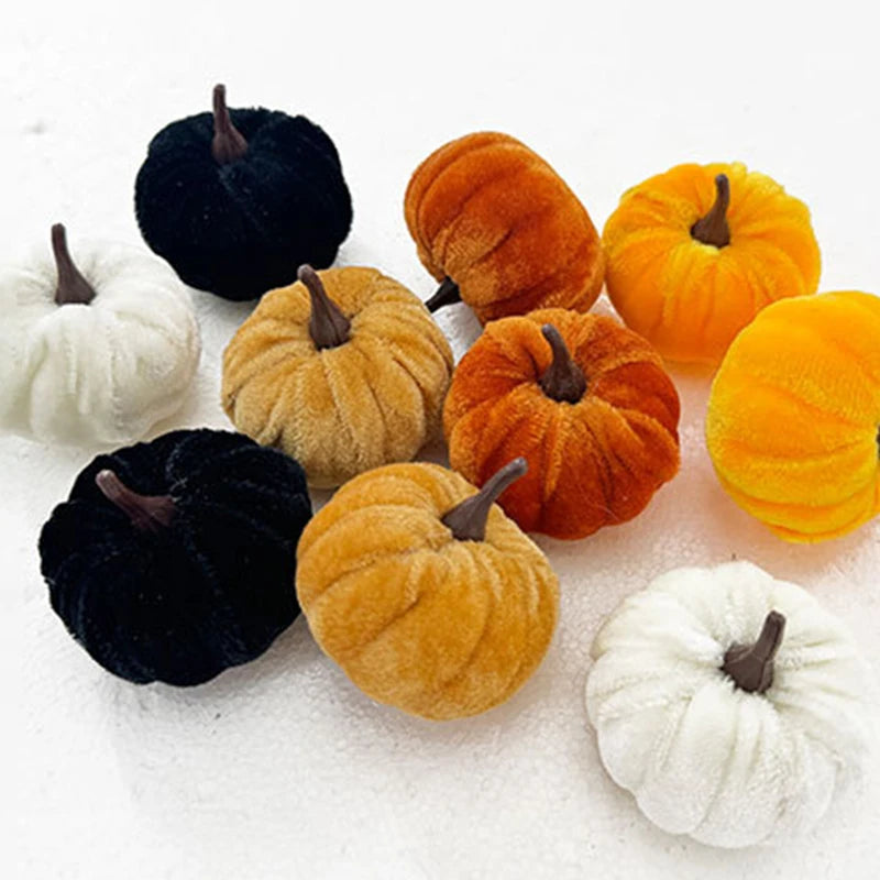 Halloween Pumpkin Decorations, 5PCS Artificial Pumpkin Ornaments