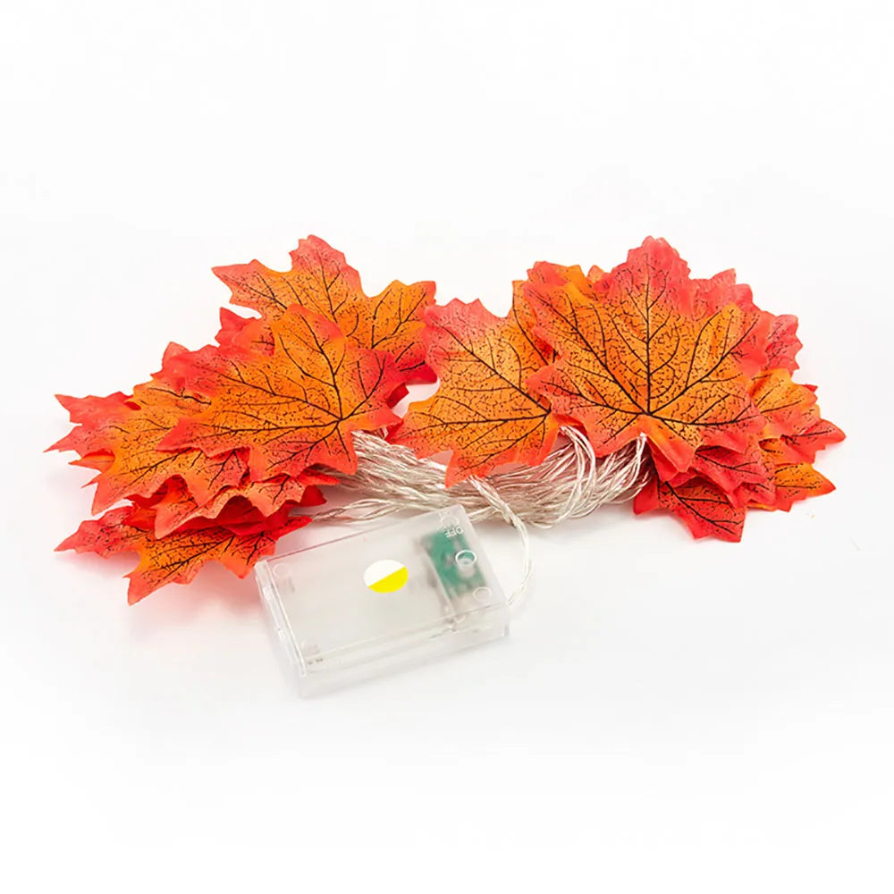 Halloween Leaf String Lights – Maple Leaf Garland