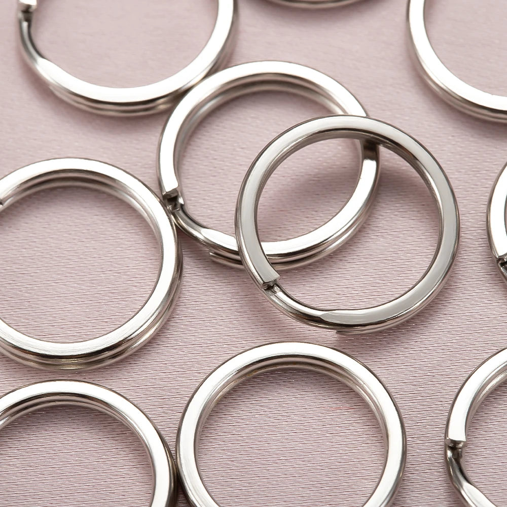 Metal Key Rings, 20pcs Round Split Rings for DIY Keychains & Jewelry