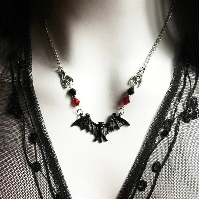 Gothic Lace Necklace Black Gemstone Vintage Court Style