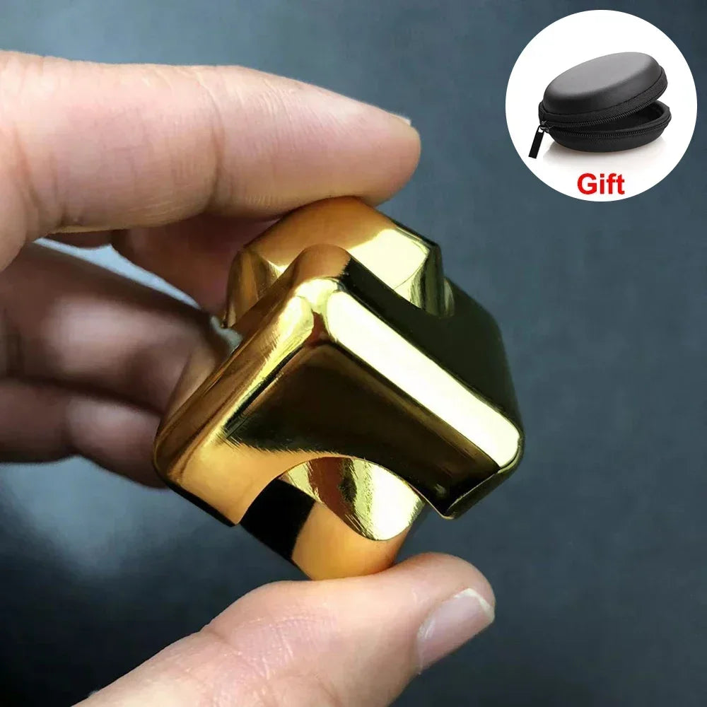 Cube Fidget Spinner – Metal Gyroscope Fingertip Toy for Adults