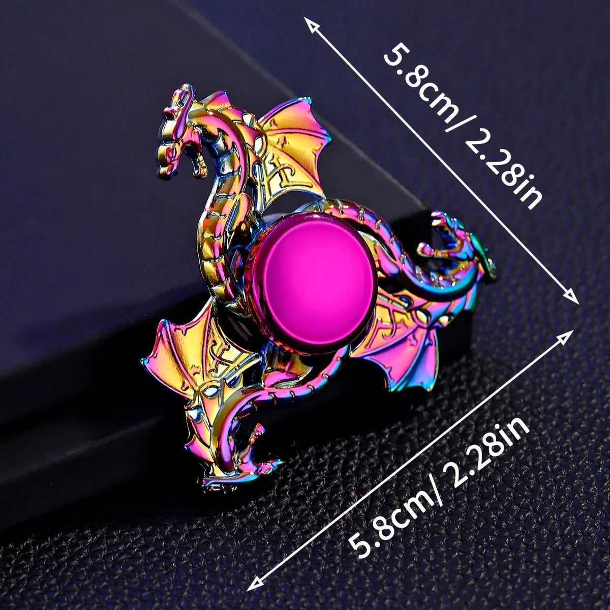 Metal Fidget Spinner Dragon Finger Toy Colorful Handheld Spinner