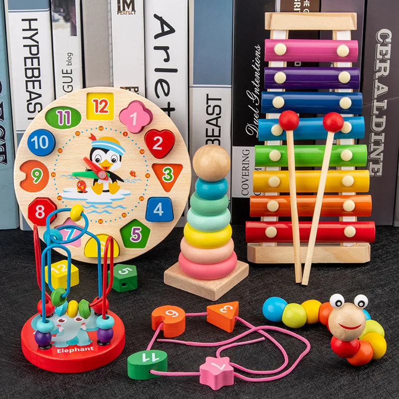 Montessori Wooden Puzzles for Kids – 3D Early Learning Toy