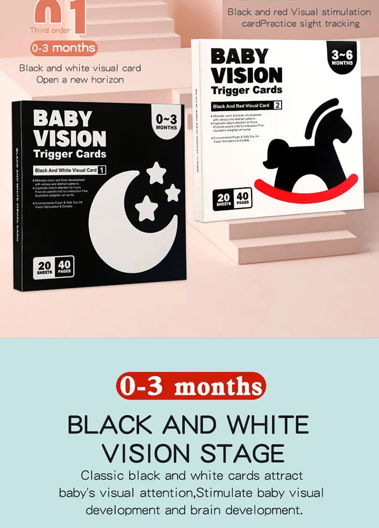 Baby High Contrast Flash Cards Visual Learning Cards