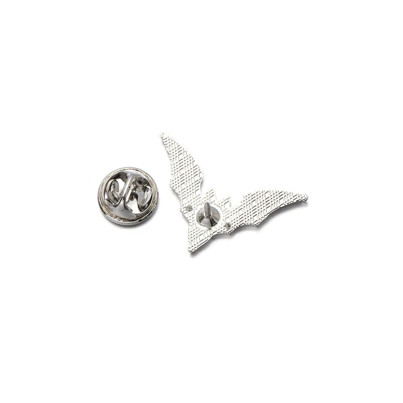 Gothic Bat Enamel Pin – Vintage Halloween Lapel Brooch