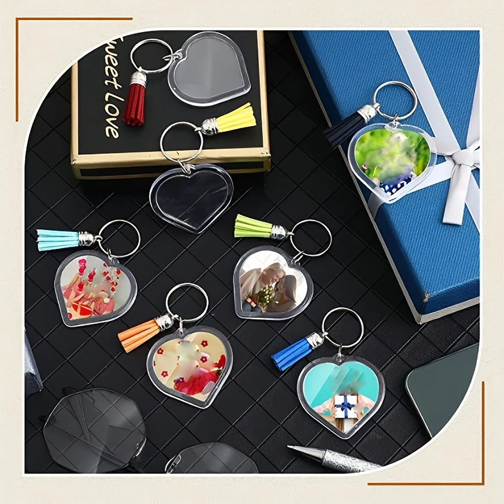 Photo Frame Keychain Clear Acrylic