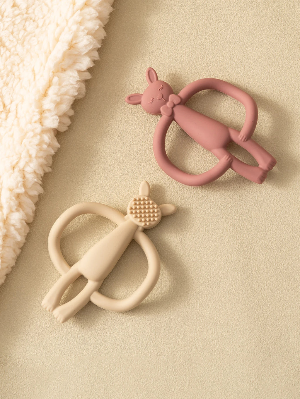Baby Teether Silicone Rabbit Teething Toy for Infants