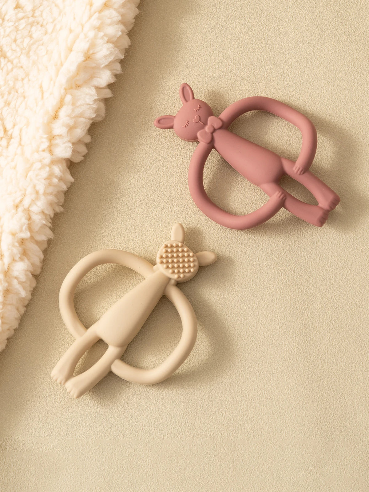 Baby Teether Silicone Rabbit Teething Toy for Infants