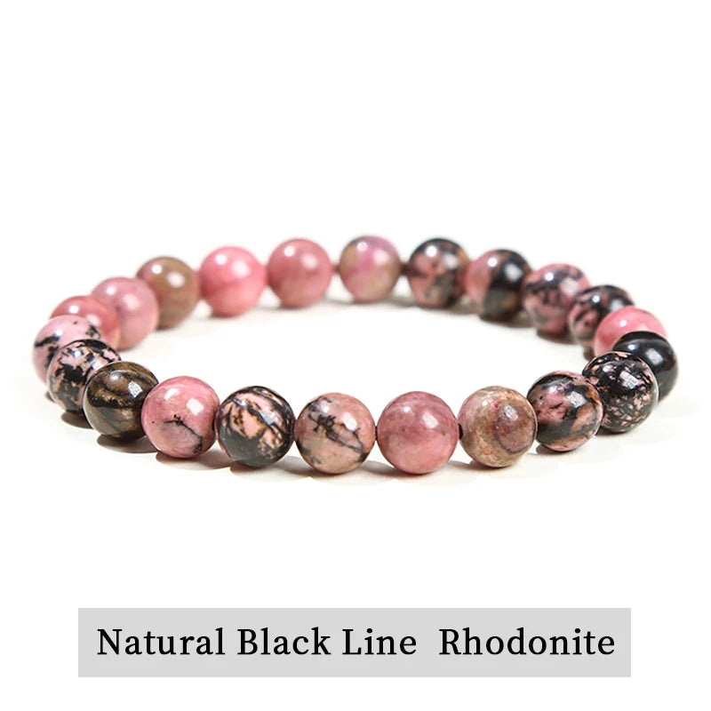Natural Stone Bead Bracelet – Crystal & Agate Jewelry
