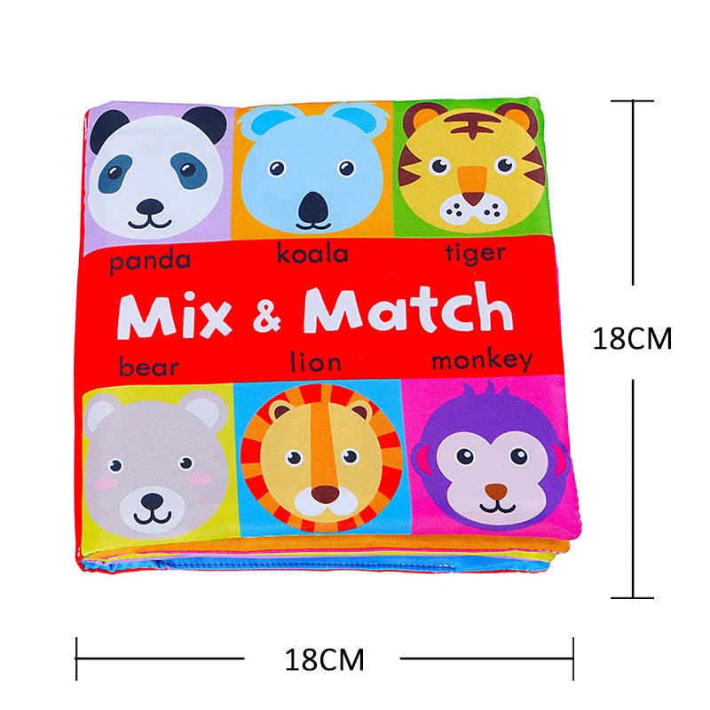 Baby Sensory Book – Soft 3D Touch & Feel Cloth Learning Toy