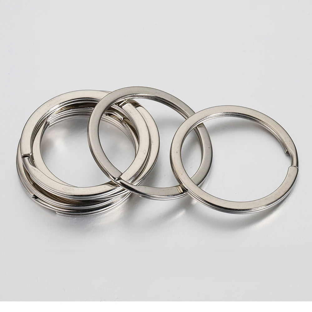 20pcs Stainless Steel Key Rings, Round Split Rings for DIY Keychains