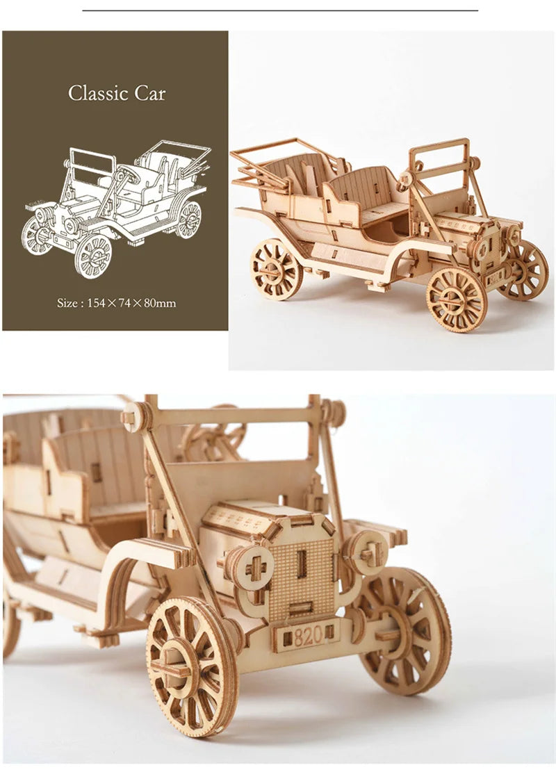 3D Wooden Insect Puzzle – Animal Skeleton Assembly Model
