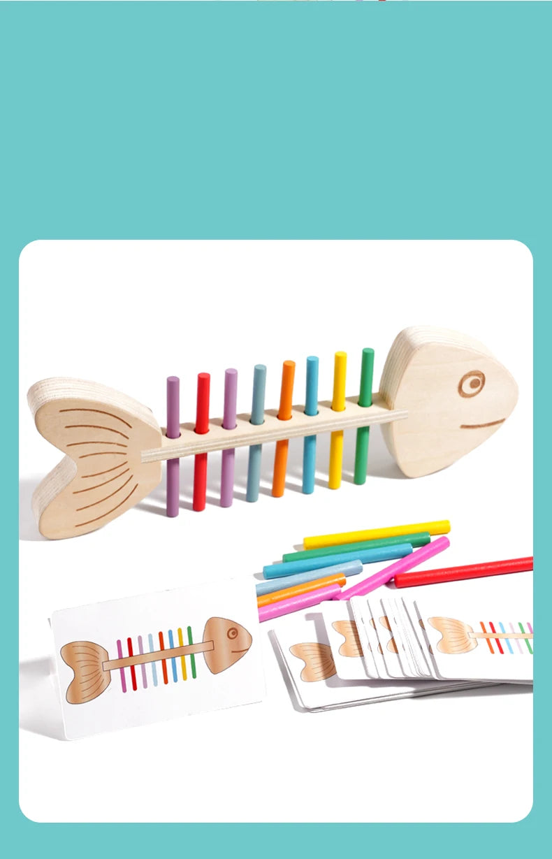 Color Matching Balance Toy – Montessori Wooden Learning Game for Kids