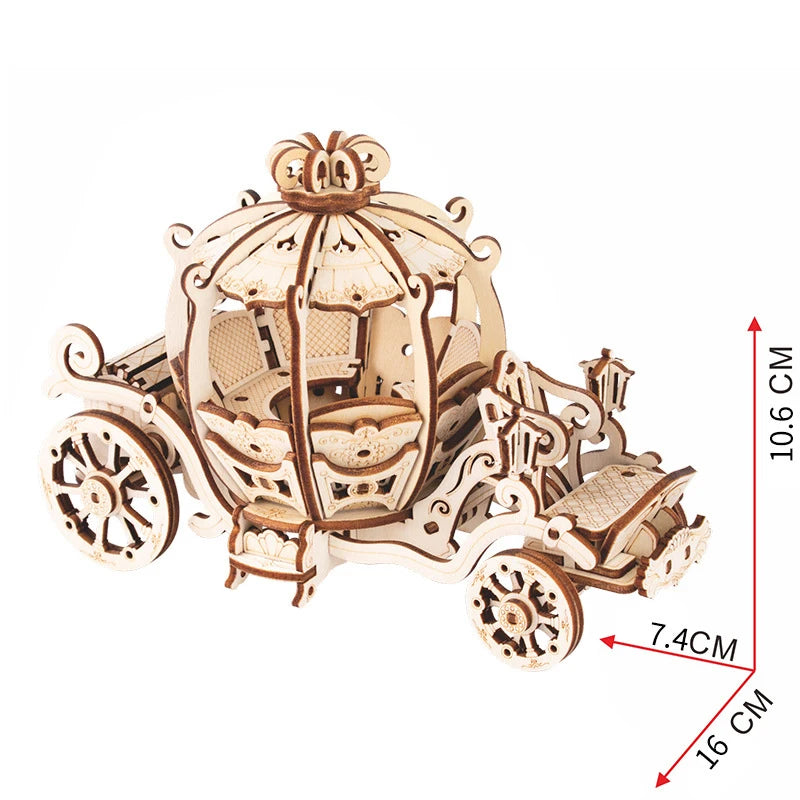 3D Wooden Animal Puzzle – DIY Assembly Model Kit