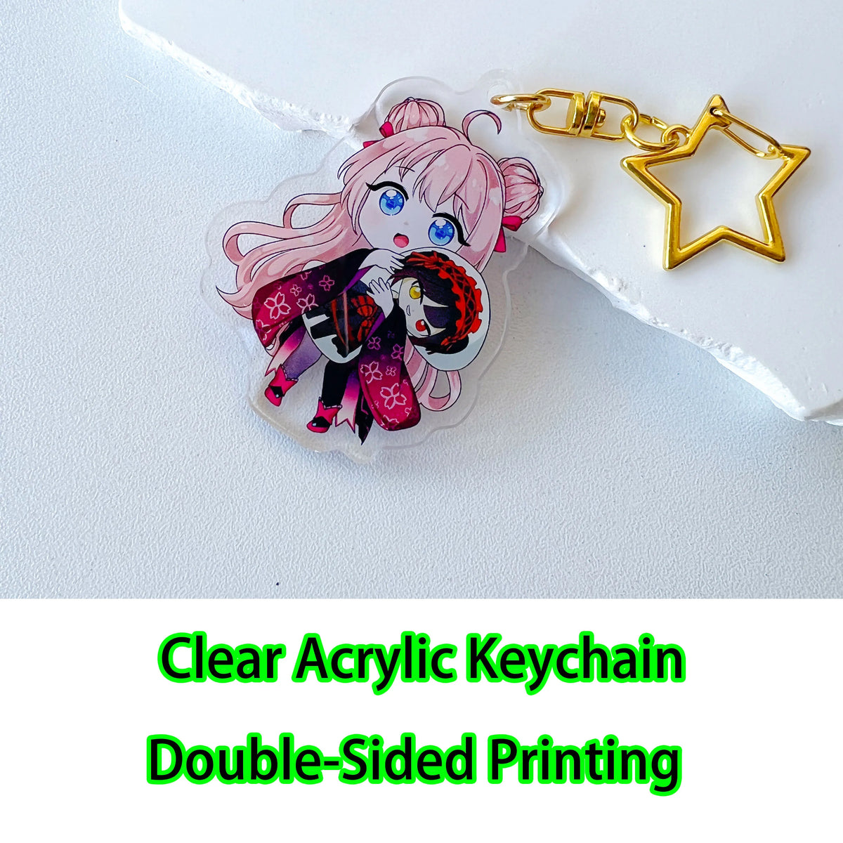 Custom Pet Acrylic Keychain – Personalized Photo & Name Charm